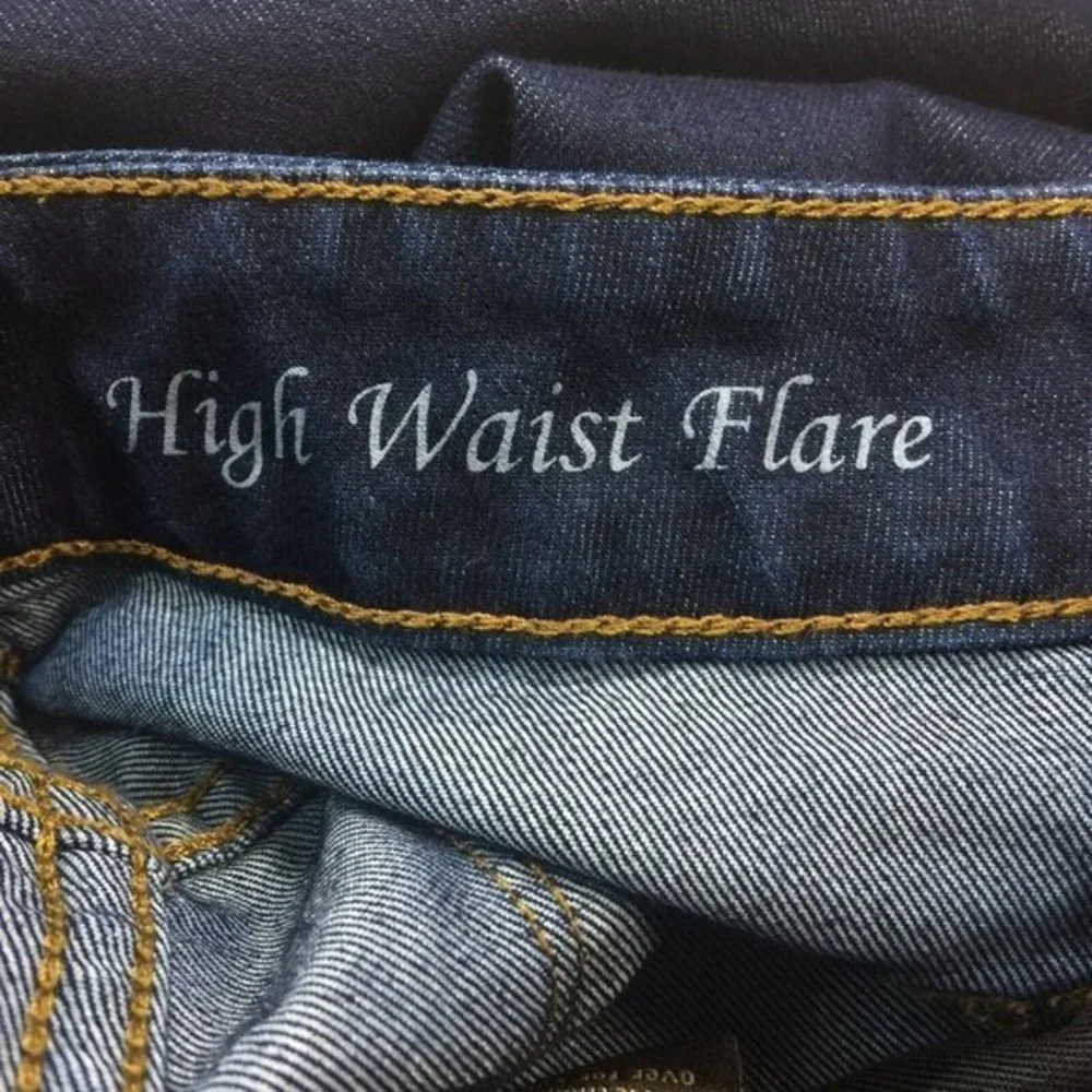 The Limited‎ High Waist Flare Jeans Dark Stretch Size 2L 2 x 34 Long Tall